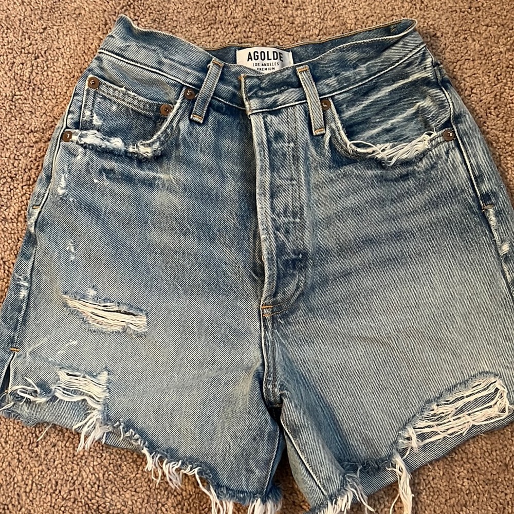 AGOLDE JEAN SHORTS SIZE 24 HI-RISE
